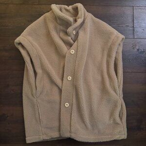 Cozy Tan Fleece Vest
